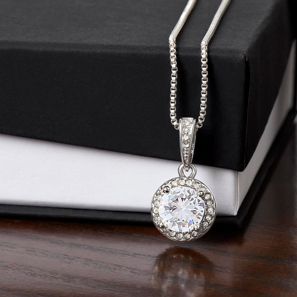 Eternal Home Necklace draped over Two-Toned Gift Box