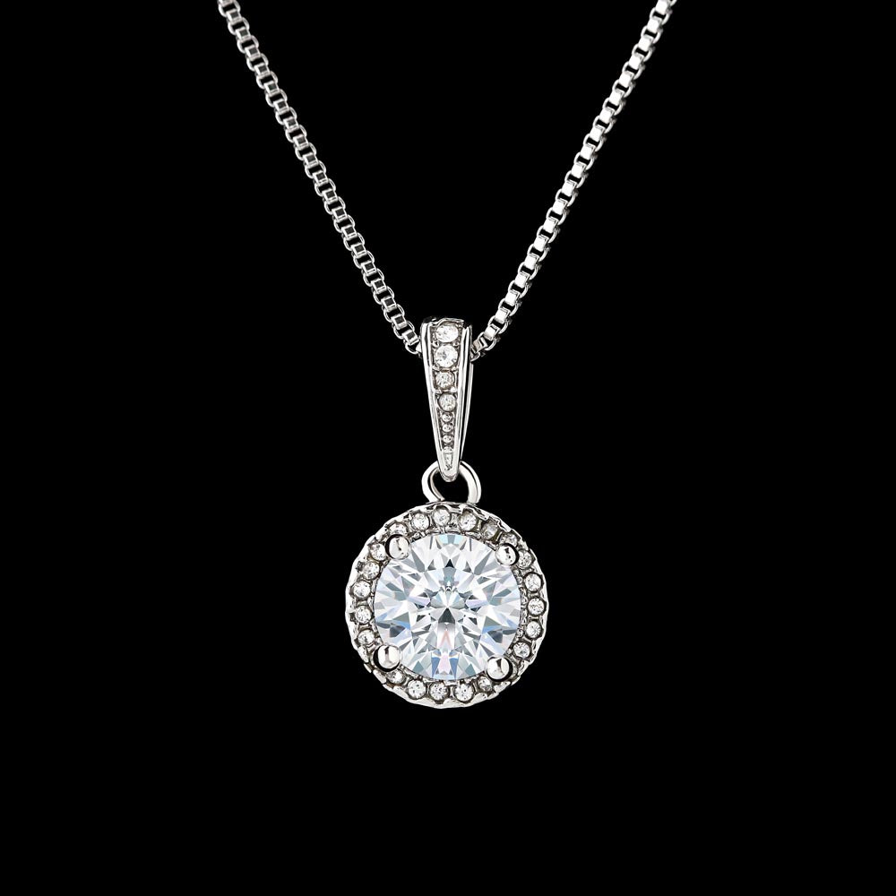 Eternal Home Necklace on display