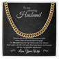 To My Husband - Greatest Adventure - Cuban Link Chain - Black