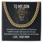 14K Yellow Gold Finish Cuban Link Chain in Two-Toned gift box on display