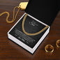 To My Son - Great Things - Cubin Link Chain - Black Message Card