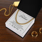 To My Husband - Greatest Adventure - Cuban Link Chain - White