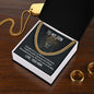 14K Yellow Gold Finish Cuban Link Chain in Two-Toned gift box on display