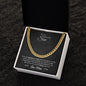 To My Son - Great Things - Cubin Link Chain - Black Message Card