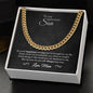 To My Son - Great Things - Cubin Link Chain - Black Message Card