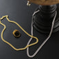 18K Yellow Gold Finish & Polished Stainless Steel Cuban Link Chain Gift for Son from Dad