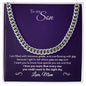 Polished Stainless Steel Cuban Link Chain Gift for Son from Mom
