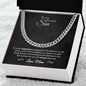 To My Son - Great Things - Cubin Link Chain - Black Message Card