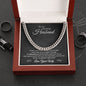 To My Husband - Greatest Adventure - Cuban Link Chain - Black