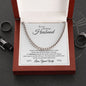To My Husband - Greatest Adventure - Cuban Link Chain - White