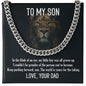 Polished Stainless Steel Cuban Link Chain Gift for Son from Dad