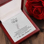 Silver Alluring Beauty Necklace in Mahagony Style Box