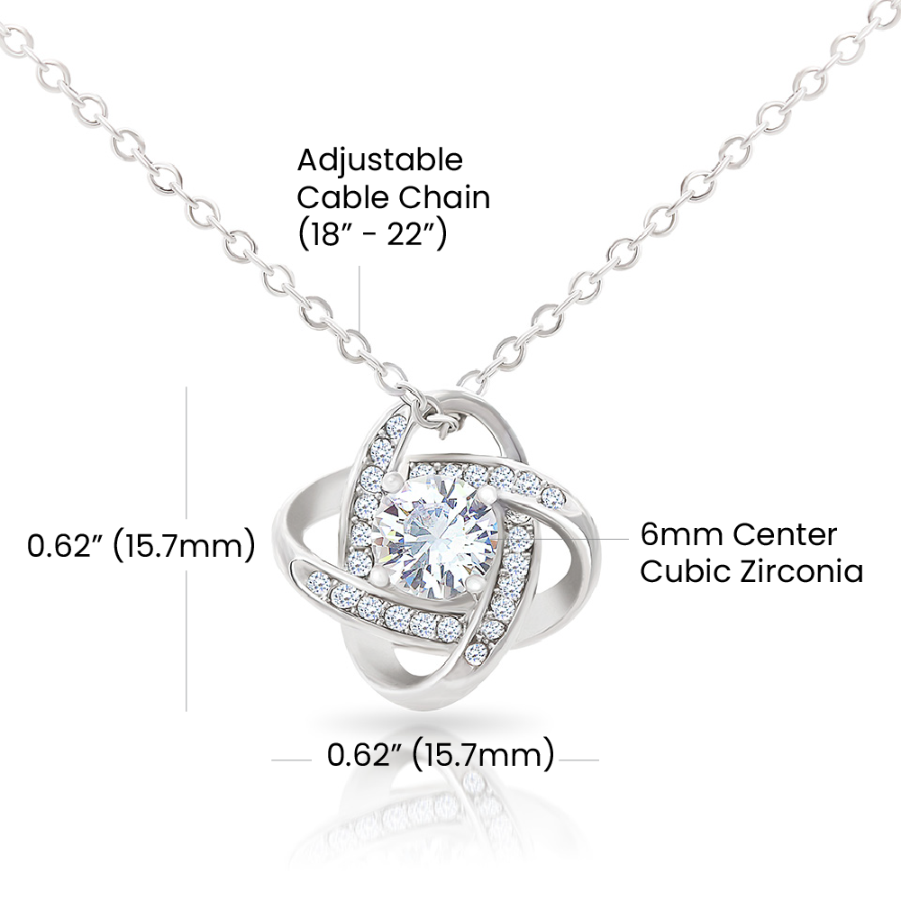 To the Mother of My Children - Love Knot Necklace - Best Thing - Marble White - Gift for Wife