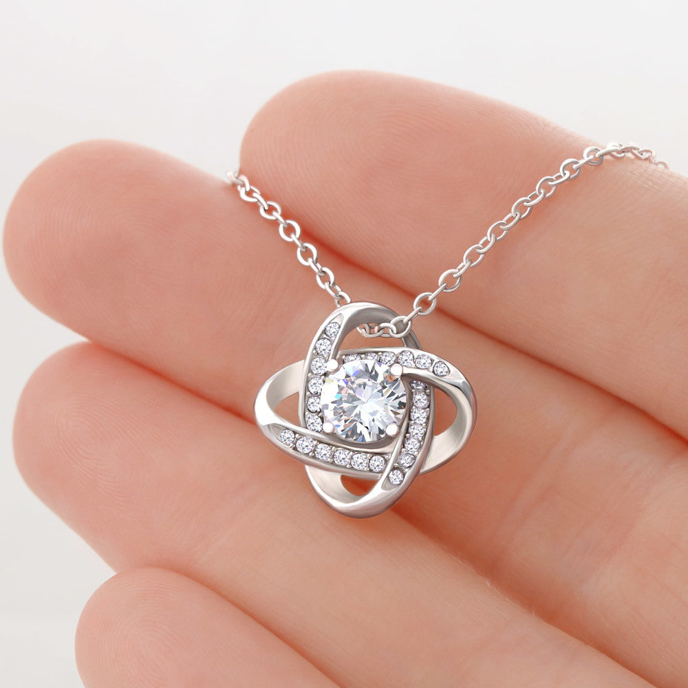 To My Soulmate - Confidant & Best Friend - Love Knot Necklace - Crimson Message Card