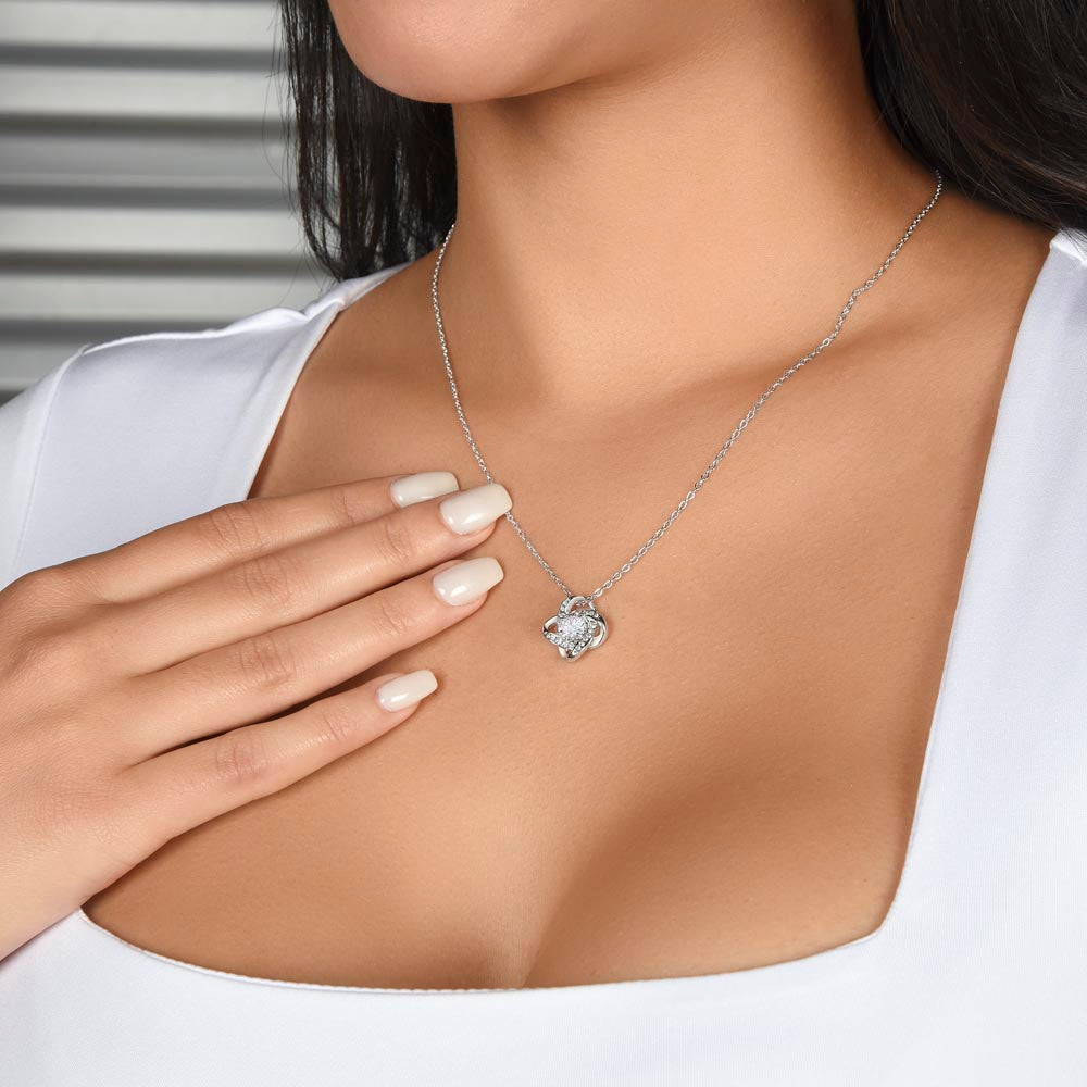 To My Soulmate | Wealthier Than | Love Knot Necklace Black Message Card