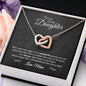 Daughter Gift from Mom made of Polished Stainless Steel & Rose Gold Finish in Two-Toned Box