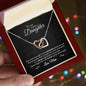 Interlocking Hearts Necklace Gift for daughter in luxury box with LED