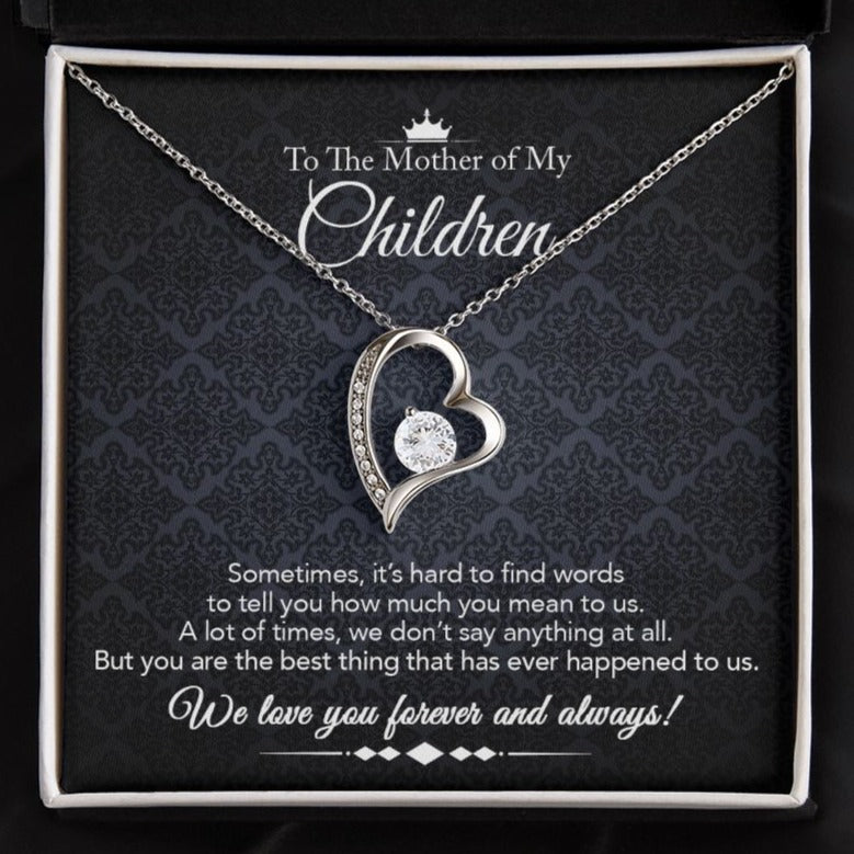 To the Mother of My Children - Forever Love Necklace - Best Thing - Midnight Paisley