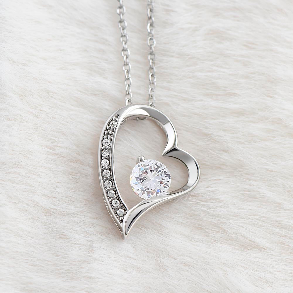 To My Mother - Not Easily Broken - Forever Love Necklace - Black Message Card