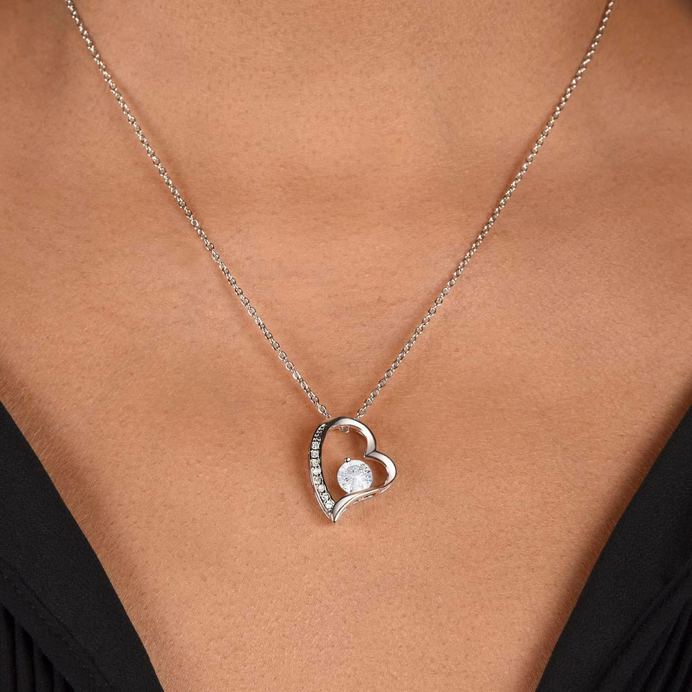To My Mother Gift Forever Love Necklace Message Card Gift from Daughter to Mom Gift - Always Be My Home - Marble Black