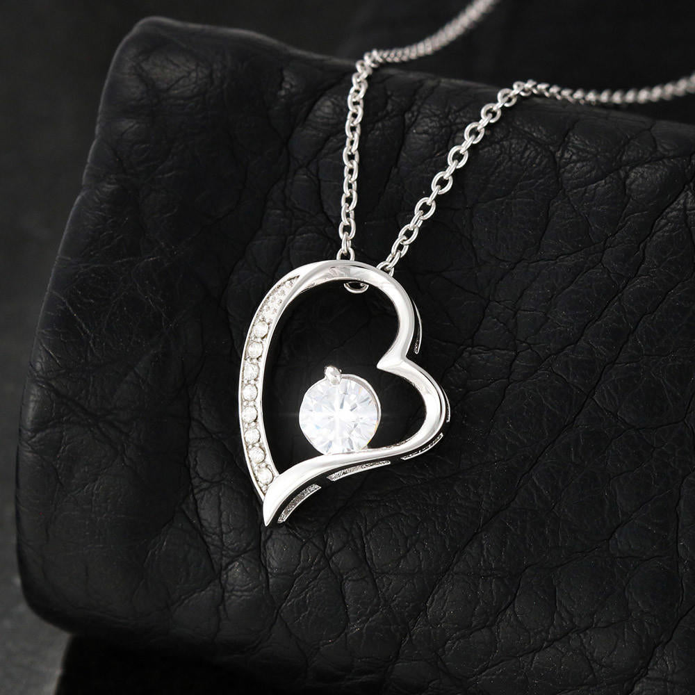 To My Mother Gift Forever Love Necklace Message Card Gift from Daughter to Mom Gift - All You Have Sacrificed - Marble White