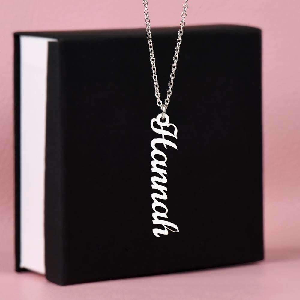 Personalized Vertical Name Necklace