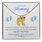 To My New Mommy Personalized Baby Feet Necklace, You Got This, Blue, Gift for Mom, Mother's Day Gift