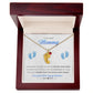 To My New Mommy Personalized Baby Feet Necklace, Bigger Than, Blue, Gift for Mom, Mother's Day Gift