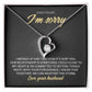 To My Sweet Heart - I Messed Up - Forever Love Necklace - Midnight Marble