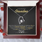To My Grandmother - Forever Love Necklace - Greatest Treasure - Midnight Marble