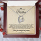 To My Mother Gift Forever Love Necklace Message Card Gift from Daughter or Son to Mom Gift - Your Love Is Like Sunshine - Parchment