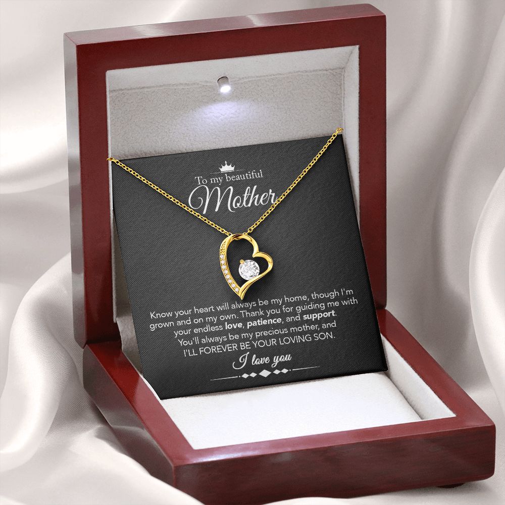 to My Mom Thank You for The Greatest Mom Infinity Knot Necklace Message Card