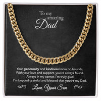 Load image into Gallery viewer, To My Dad - Always In My Corner - Cuban Link Chain
