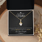 To My Mother Gift Alluring Beauty Necklace Message Card Gift from Daughter to Mom Gift - Shining Star - Marble Black