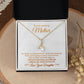 To My Mother Gift Alluring Beauty Necklace Message Card Gift from Daughter to Mom Gift - All You Have Sacrificed - Marble White