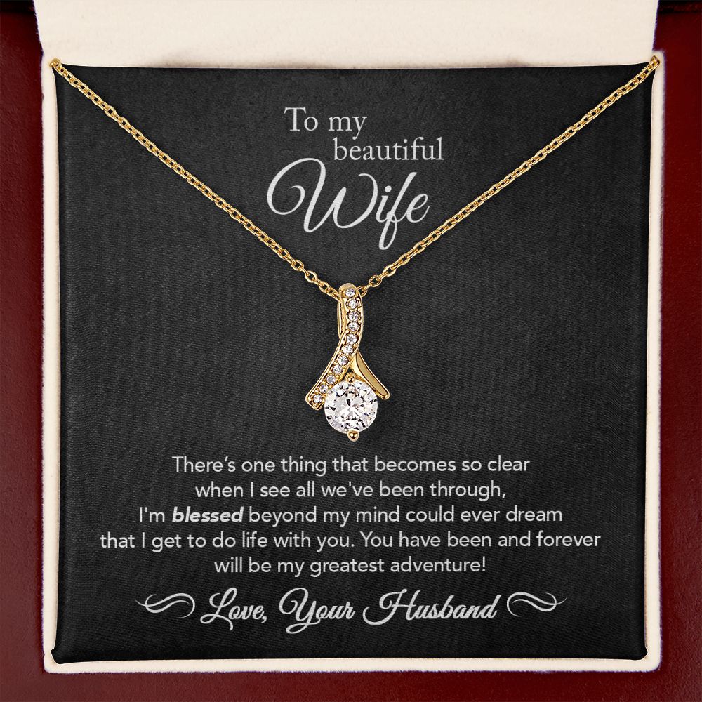 To My Wife - Greatest Adventure - Alluring Beauty Necklace - Black