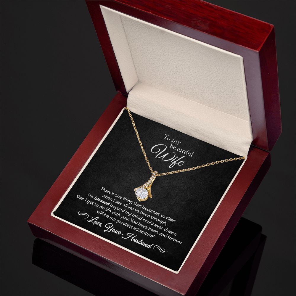To My Wife - Greatest Adventure - Alluring Beauty Necklace - Black