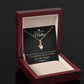 To My Mother Gift Alluring Beauty Necklace Message Card Gift from Daughter to Mom Gift - Shining Star - Marble Black