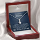 To My Mother Gift Alluring Beauty Necklace Message Card Gift from Daughter to Mom Gift - Touch The Sky - Navy