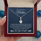 To My Mother Gift Alluring Beauty Necklace Message Card Gift from Daughter to Mom Gift - Touch The Sky - Navy