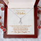 To My Mother Gift Alluring Beauty Necklace Message Card Gift from Daughter to Mom Gift - All You Have Sacrificed - Marble White