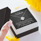 14K White Gold Finish Love Knot Necklace in Two-Toned Gift Box  being opened