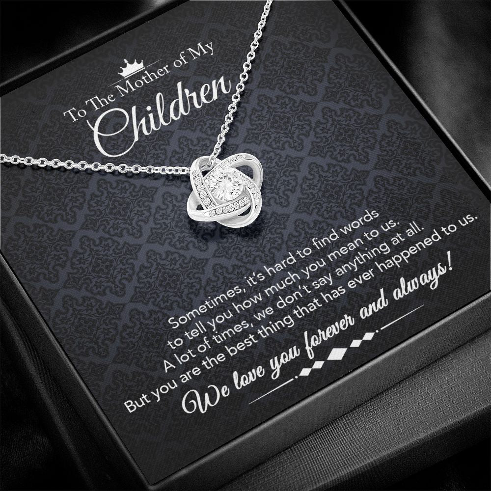 To the Mother of My Children - Love Knot Necklace - Best Thing - Midnight Paisley