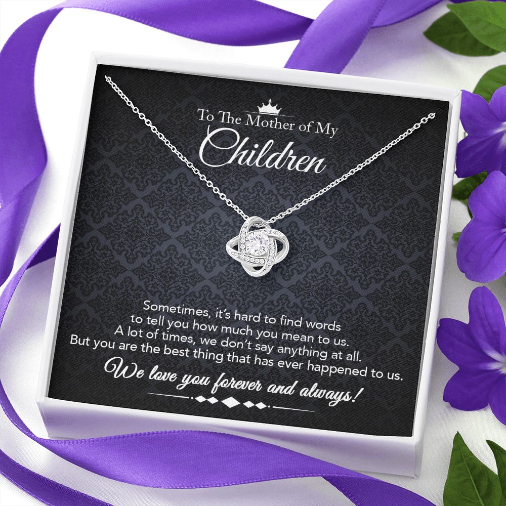 To the Mother of My Children - Love Knot Necklace - Best Thing - Midnight Paisley