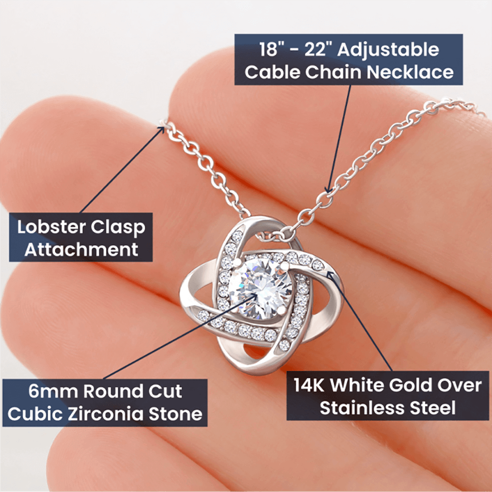 To the Mother of My Children - Love Knot Necklace - Best Thing - Midnight Paisley