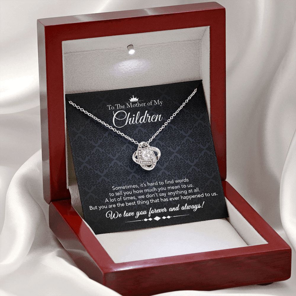 To the Mother of My Children - Love Knot Necklace - Best Thing - Midnight Paisley