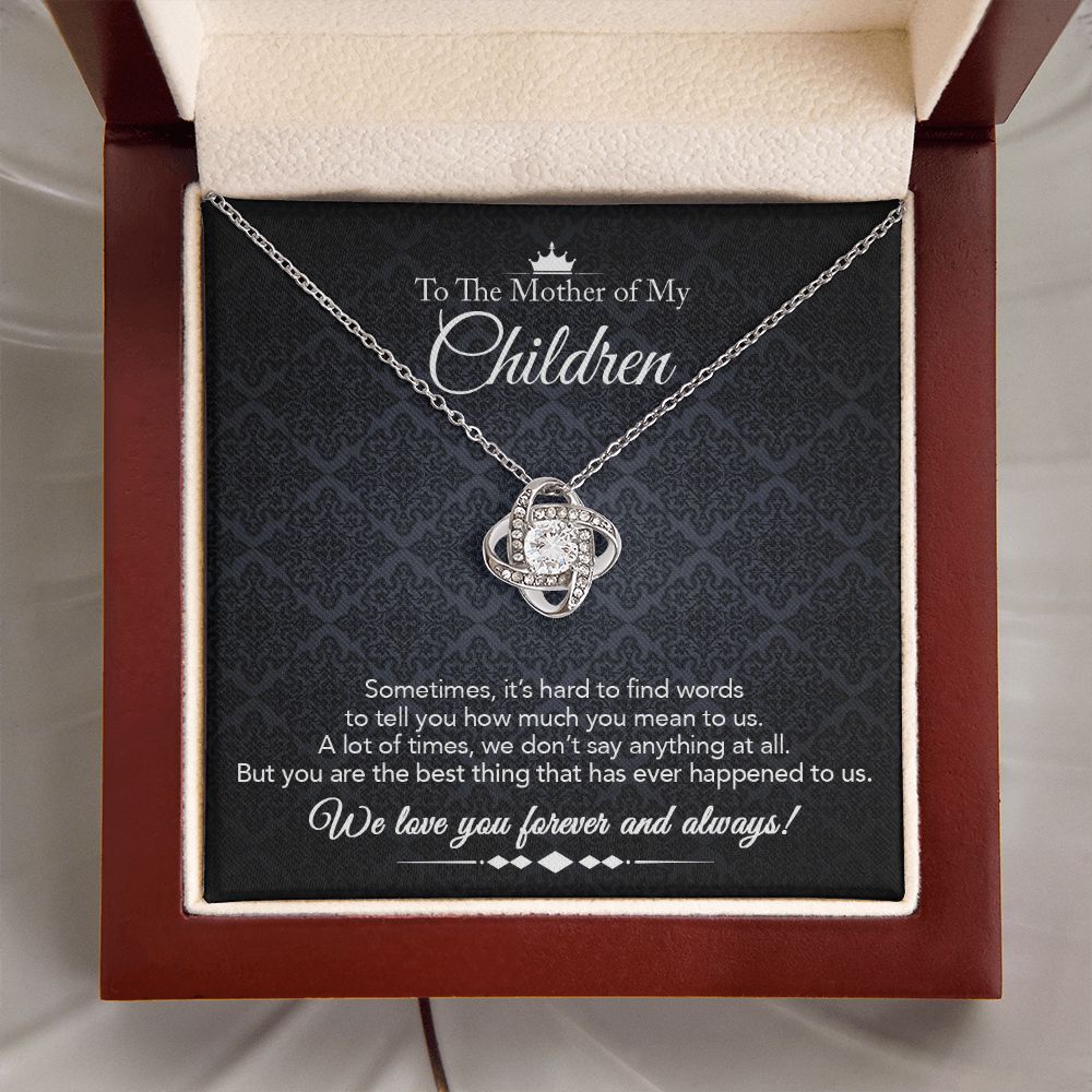 To the Mother of My Children - Love Knot Necklace - Best Thing - Midnight Paisley