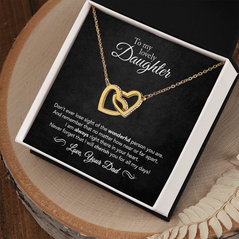 Daughter Gift from Dad,18K Yellow Gold Finish