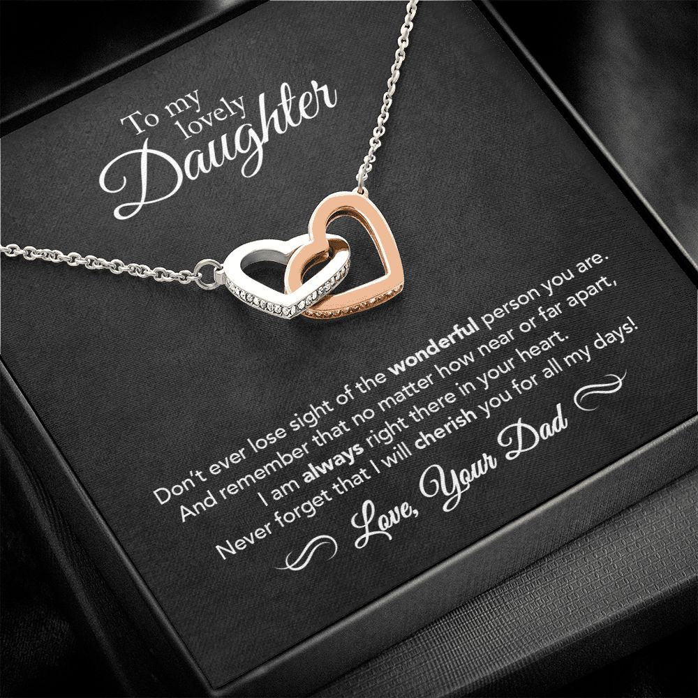 I love online you daughter necklace