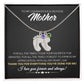 To My Courageous & Selfless Mother - Personalized Baby Feet Necklace with Birthstone